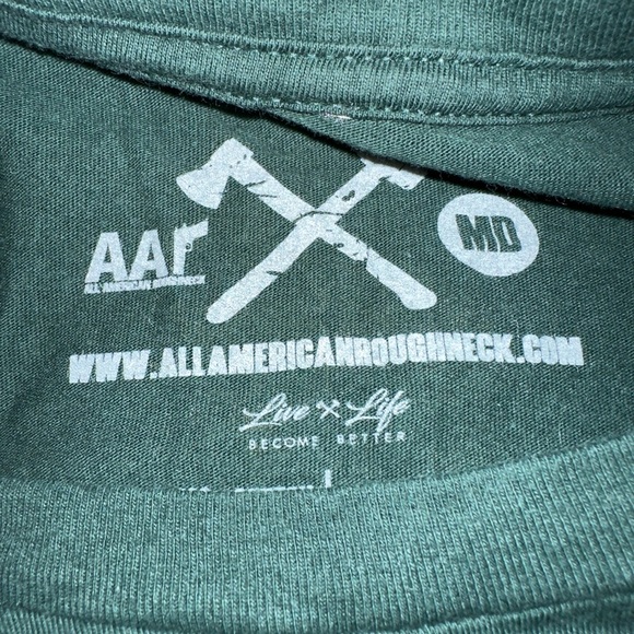 NWOT All American Roughneck Deep Green Workout Athletic T-Shirt - Picture 5 of 5